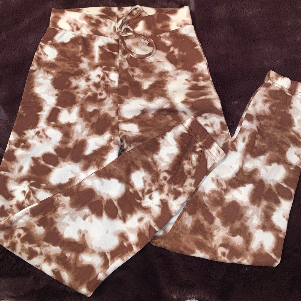 Brown Marble Tye Dye Joggers